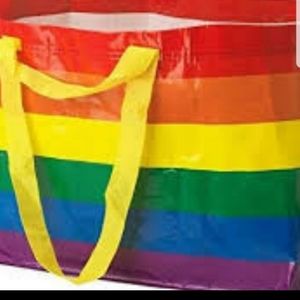 IKEA Rainbow Totes bags NWT lot of 1 Large 1 small